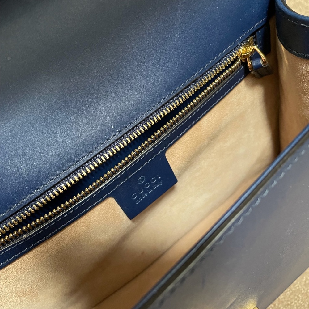 Gucci Sylvie small shoulder bag blue - Picture 6 of 10
